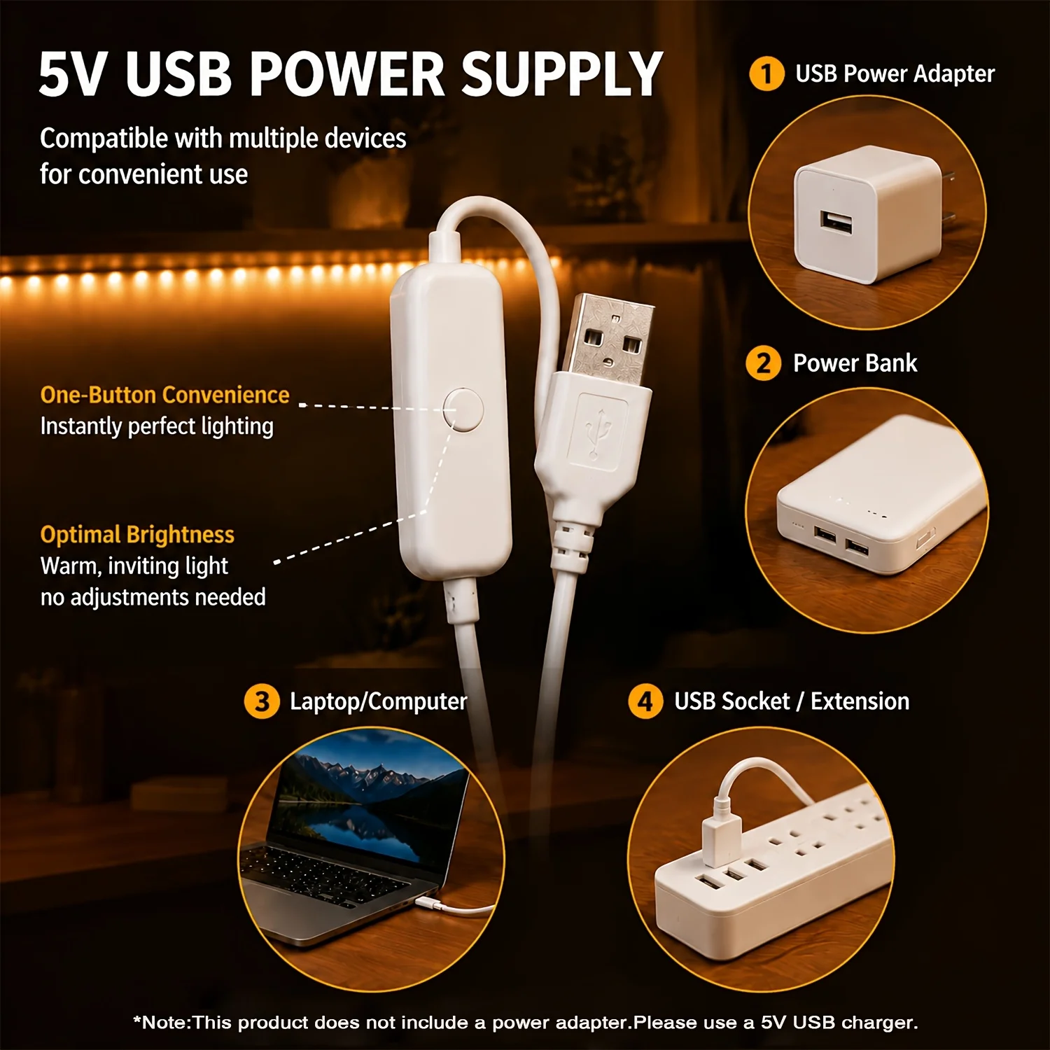 LED Strip Lights USB Button Co - đánh giá và giá Lighting Decoration Ideas
