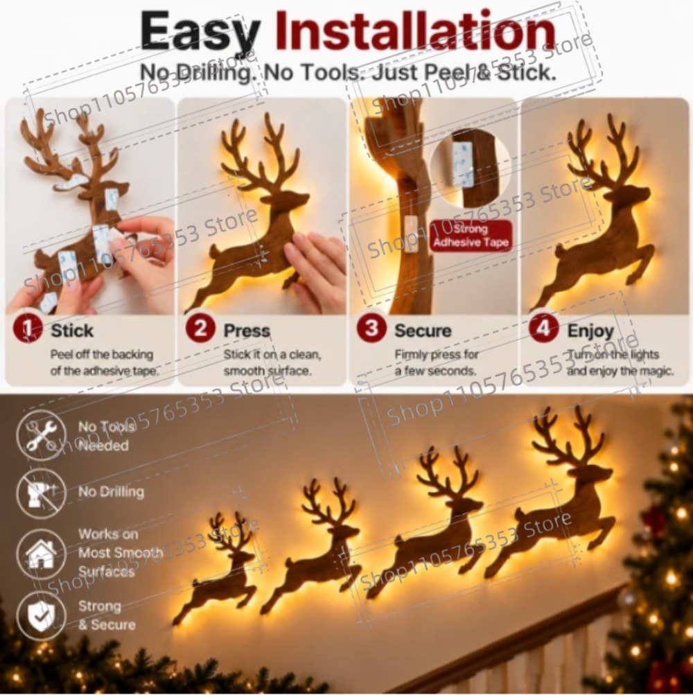 2027 Reindeer Glow Christmas D - đánh giá và giá Lighting Christmas Decor