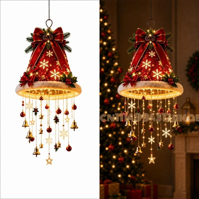Lighted Santa Hat Hanging Chan - đánh giá và giá Lighting Christmas Decor