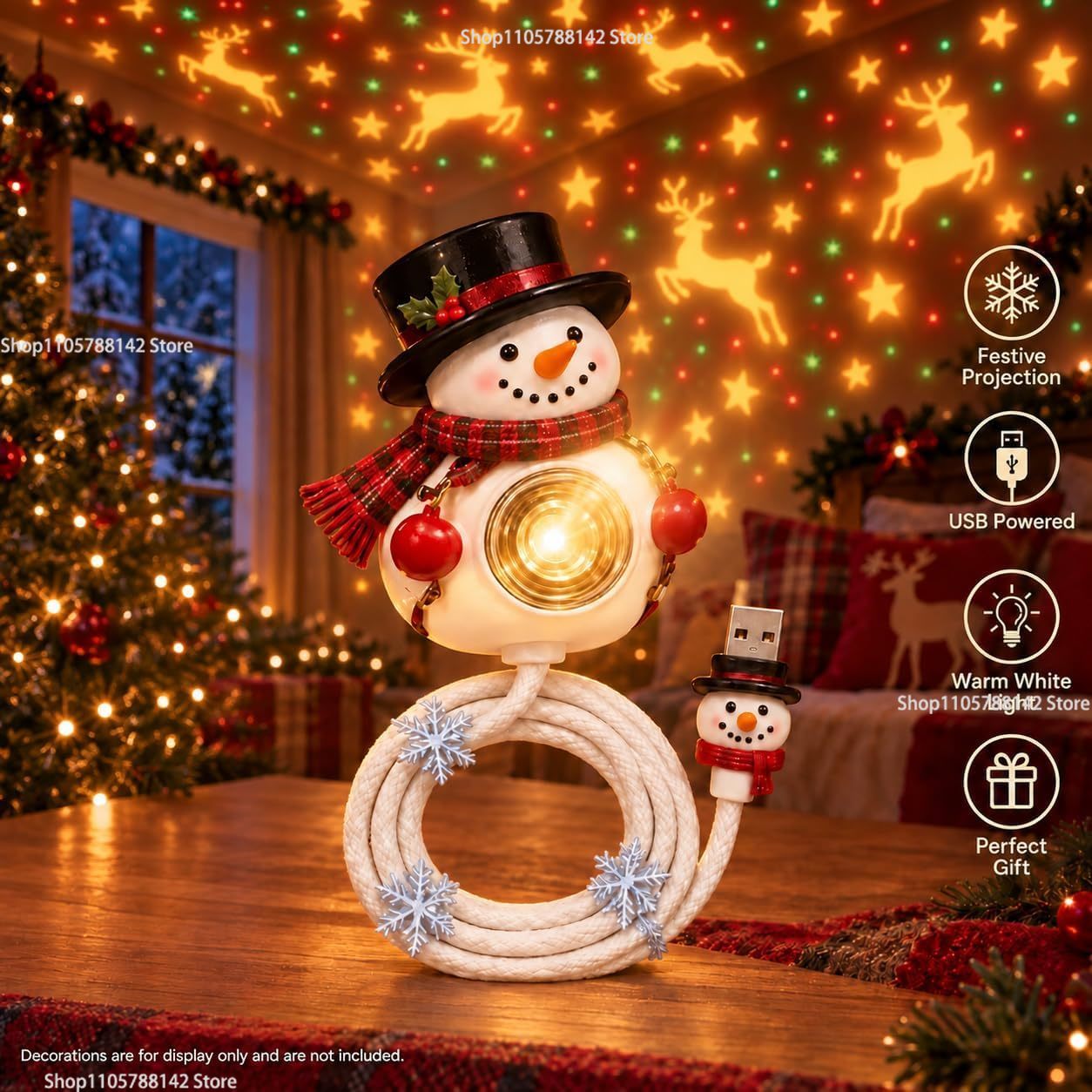 Christmas Snowman USB Christma - đánh giá và giá Lighting Christmas Decor