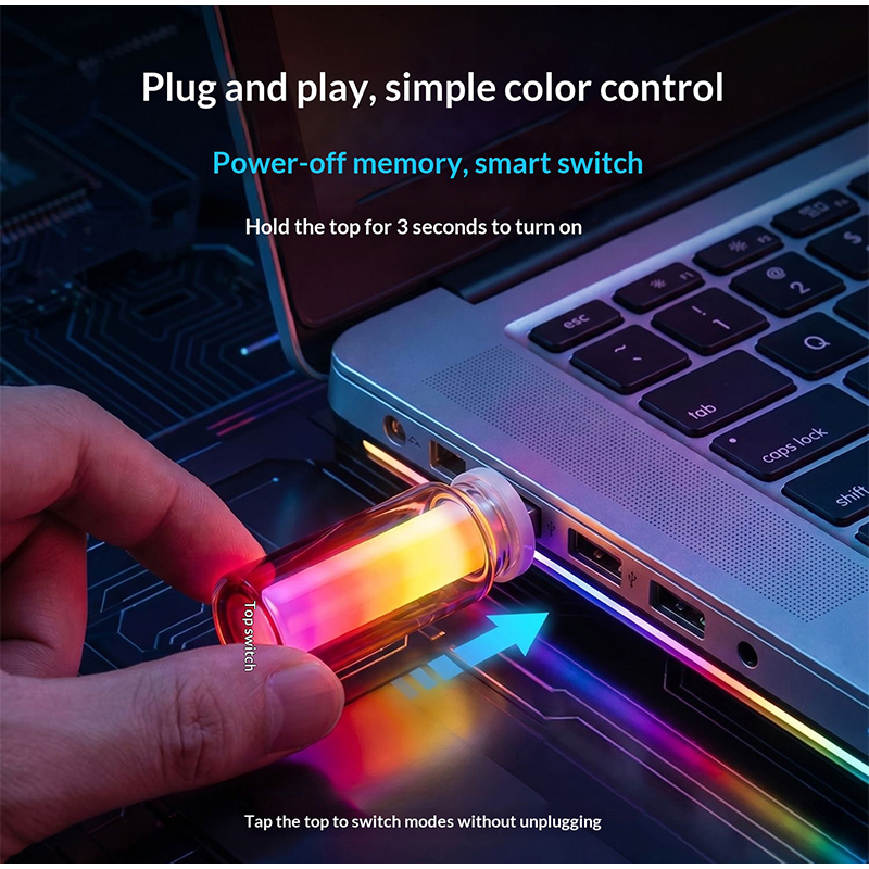 USB Glass Bottle RGB Ambient L - đánh giá và giá Lighting Mcqueen Bedroom Decor
